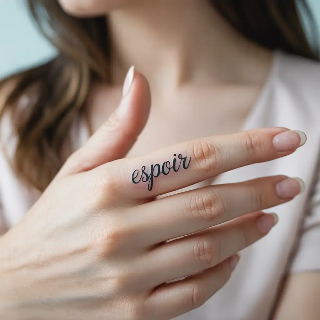 Single Word Finger Tattoo