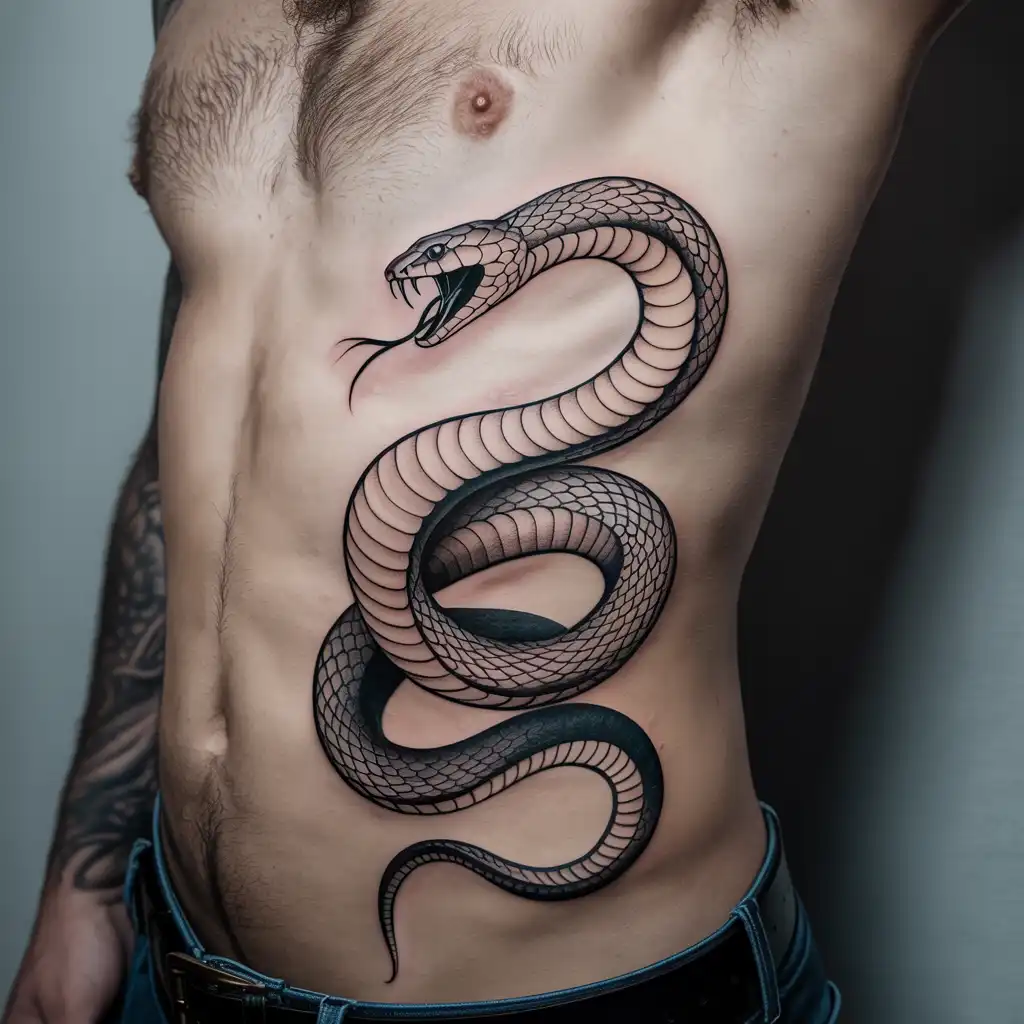 Snake Rib Tattoo