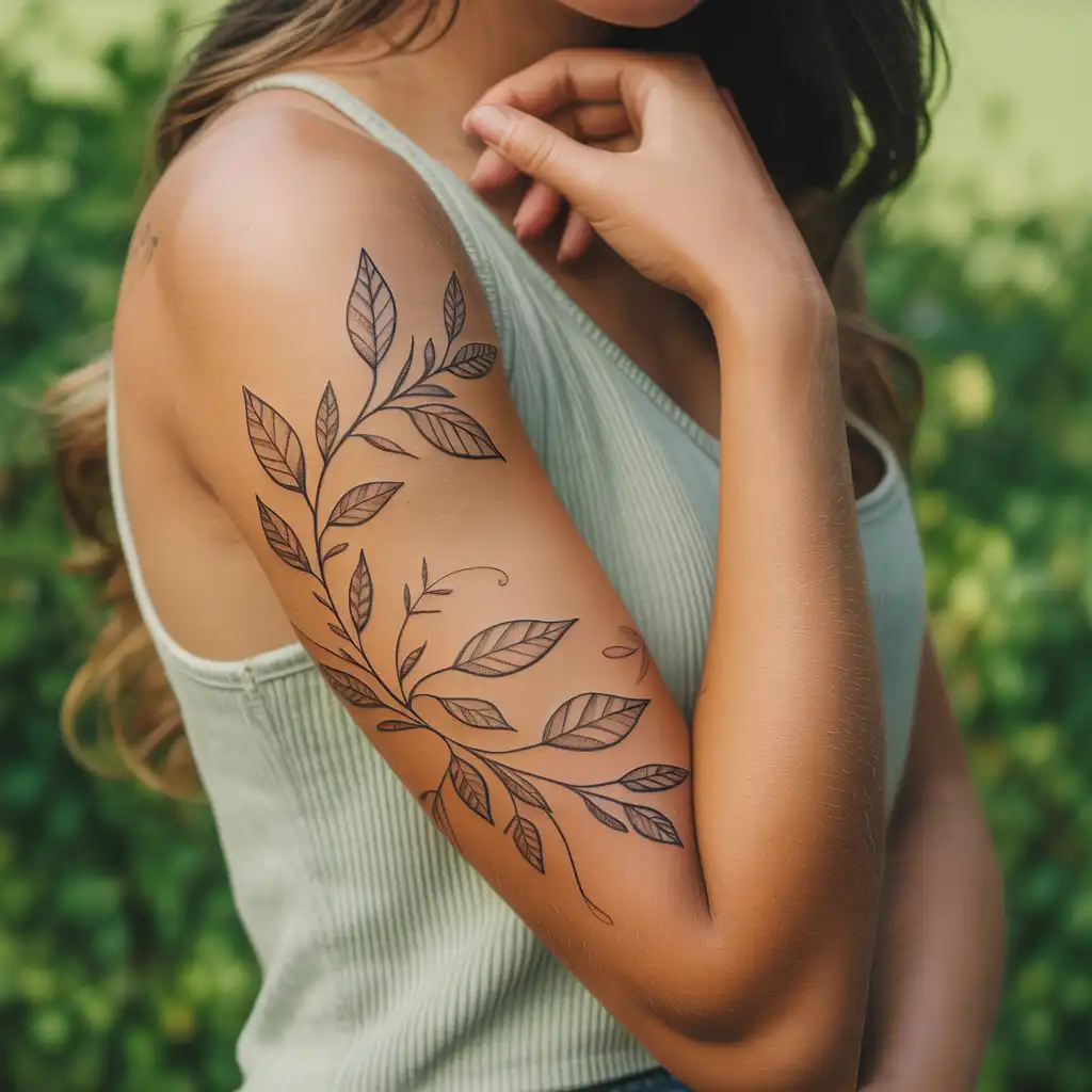 Soft Vine Wrap Tattoo