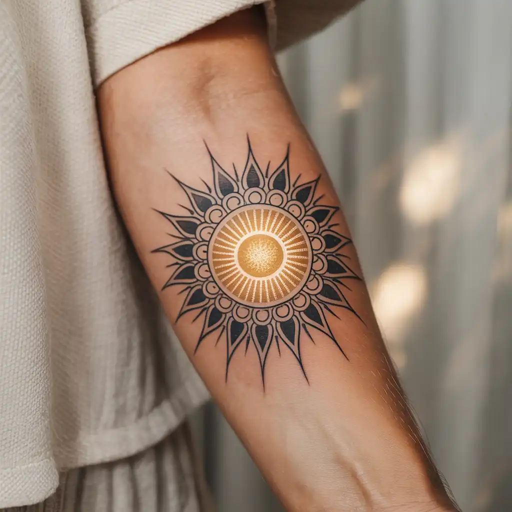 Sun Mandala Tattoo