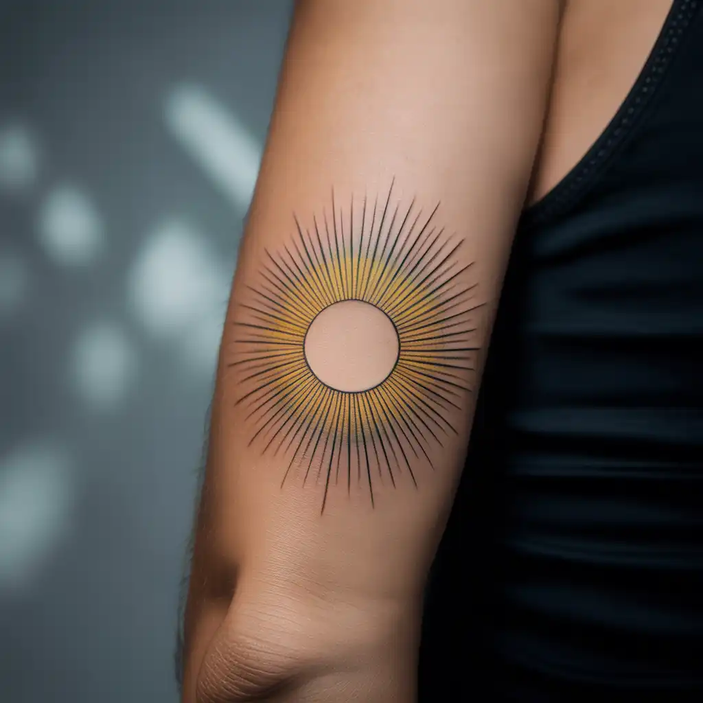 Sunburst Modern Tattoo