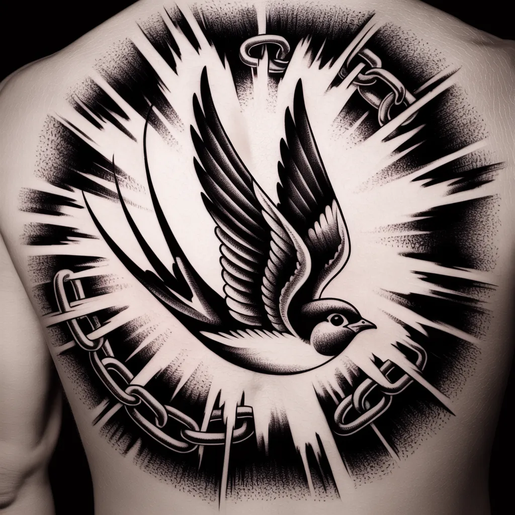 Swallow Tattoo Celebrating Survival & Recovery