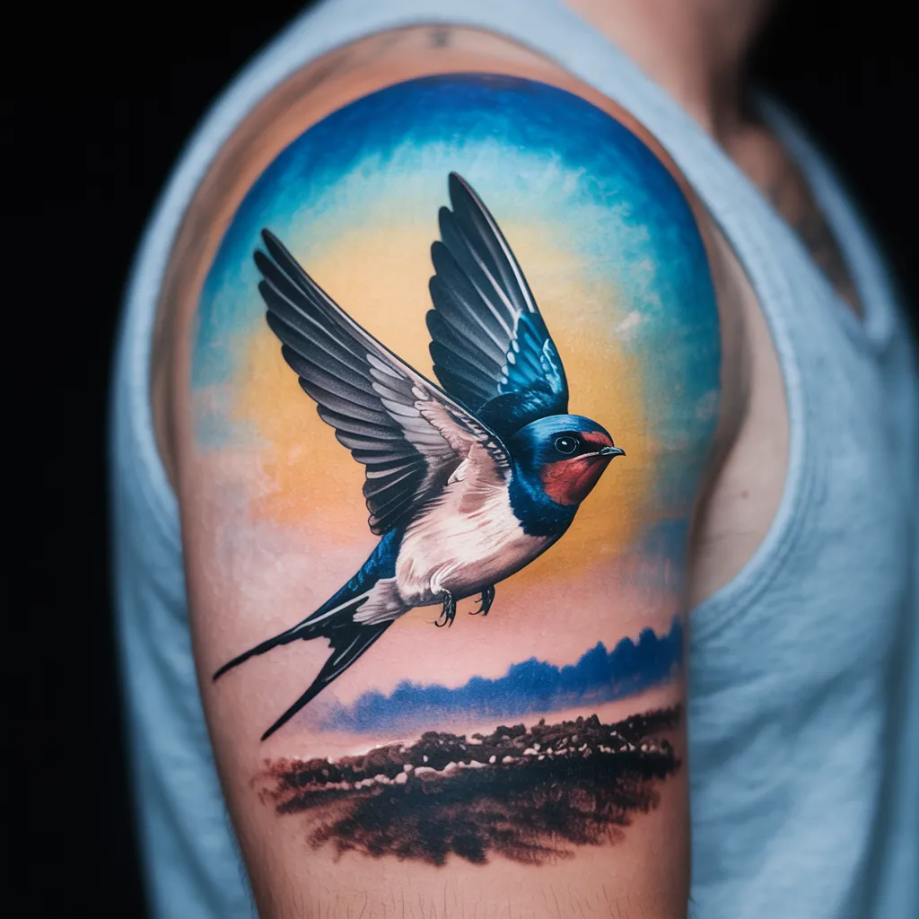 Swallow Tattoo for Hope After Loss
