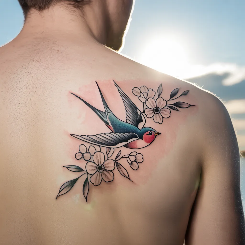 Swallow Tattoo for Joy and Hopeful Spirit