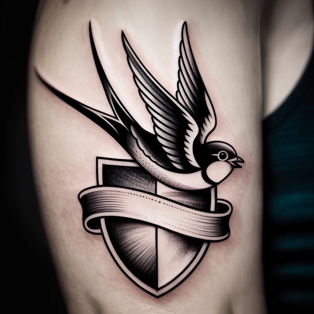 Swallow Tattoo for Strength and Protection