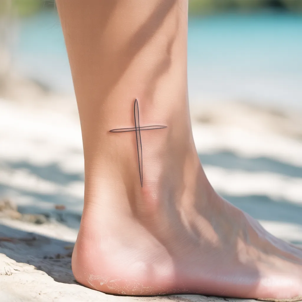 Tiny Cross Behind the Ankle Bone