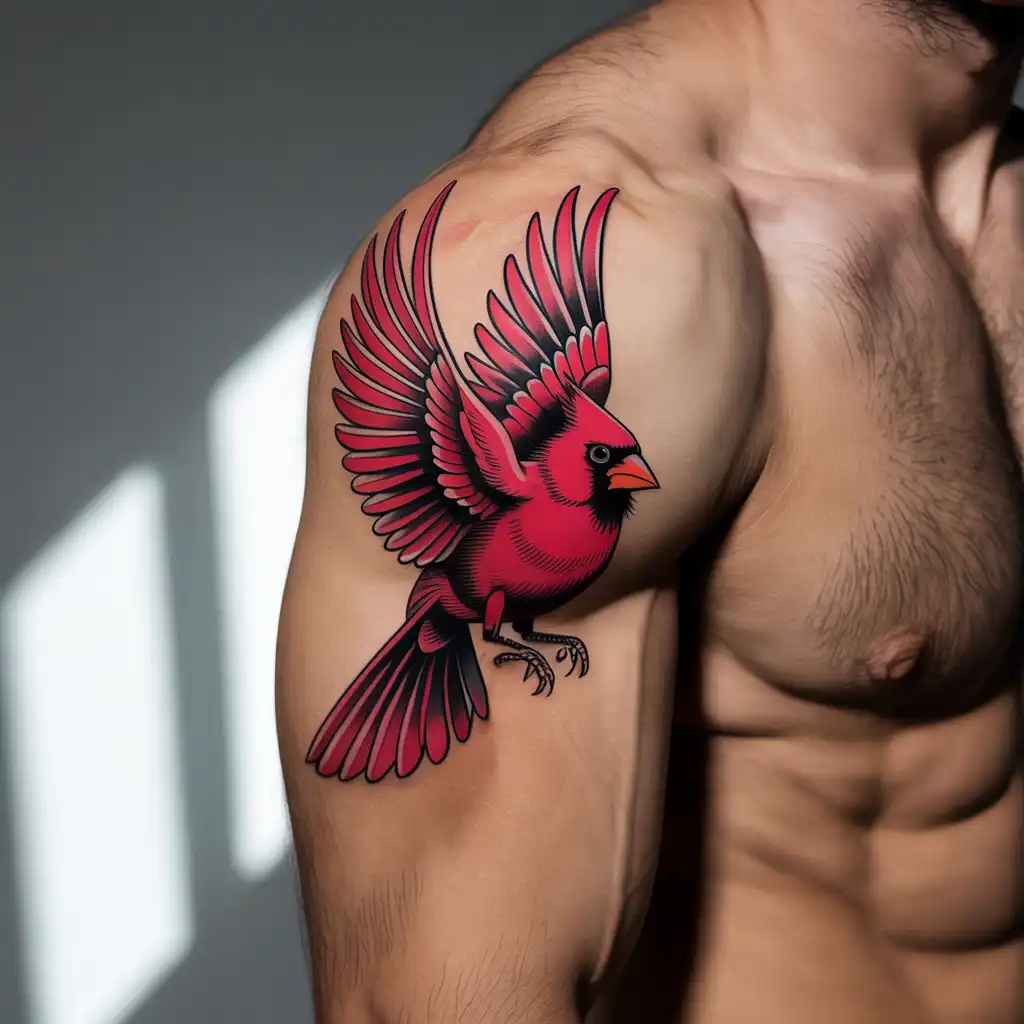Traditional Cardinal Tattoo