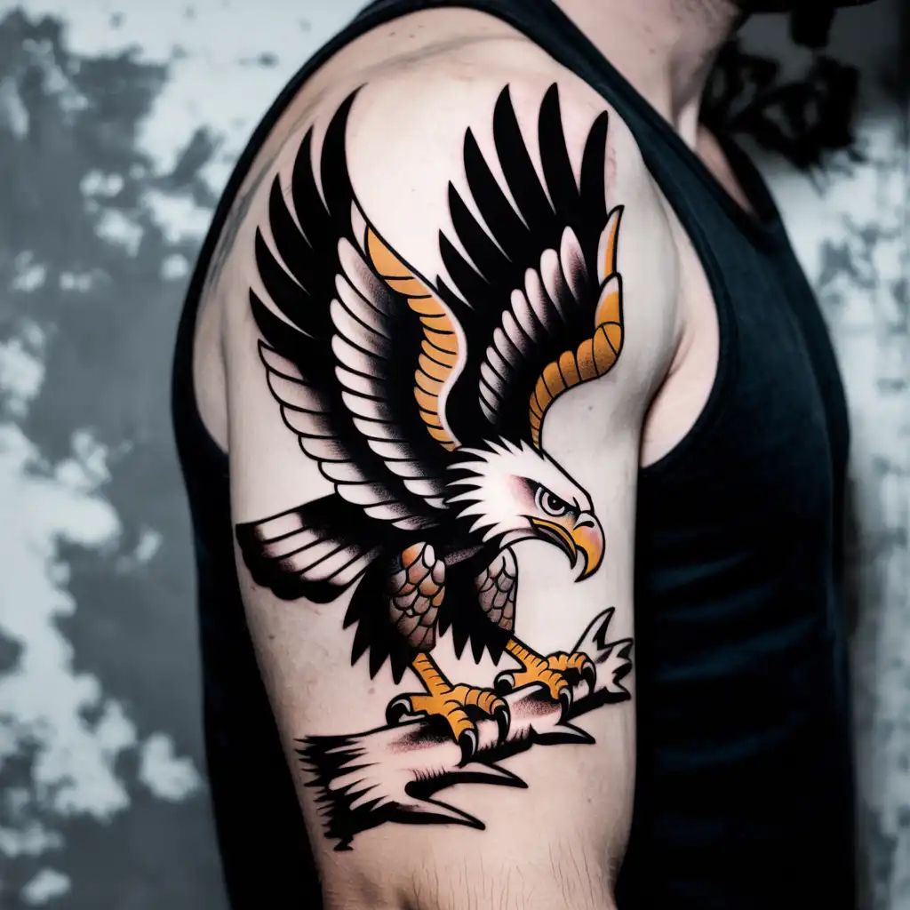 Traditional Eagle Tattoo