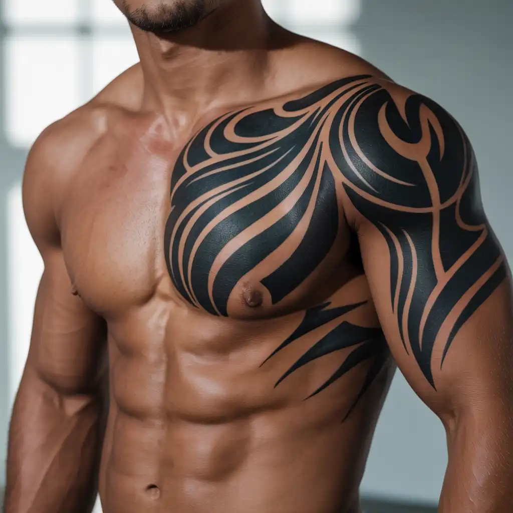 Tribal-Inspired Rib Tattoo