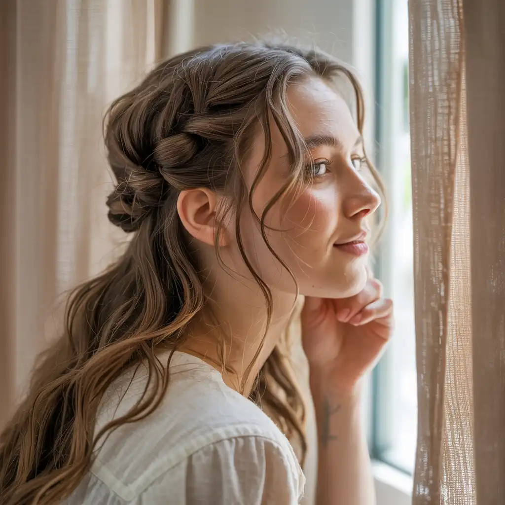 Twisted Half Up Style