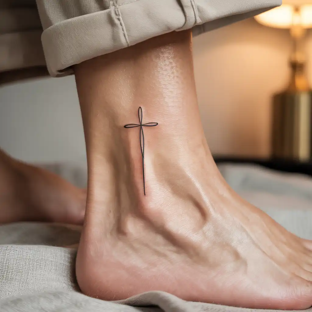 Vertical Cross Along Ankle