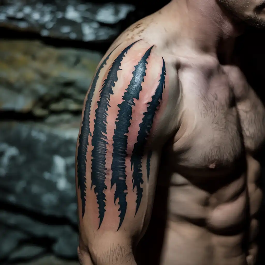 Wolf Claw Strength Tattoo