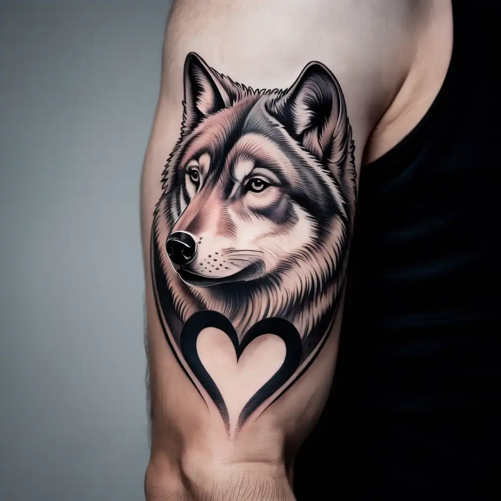 Wolf Heart Loyalty Tattoo