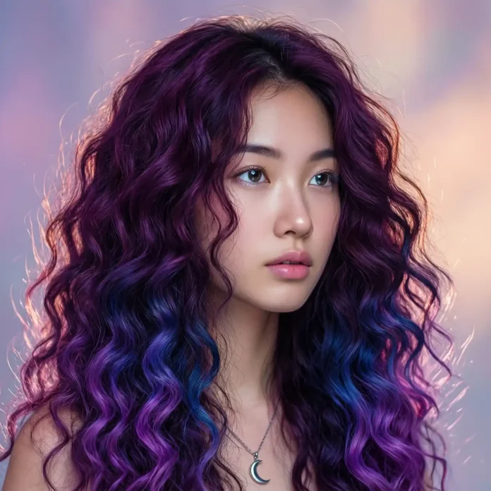 20 Purple Highlights Curly Hair