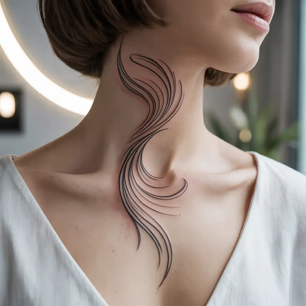 Abstract Line Art Tattoo