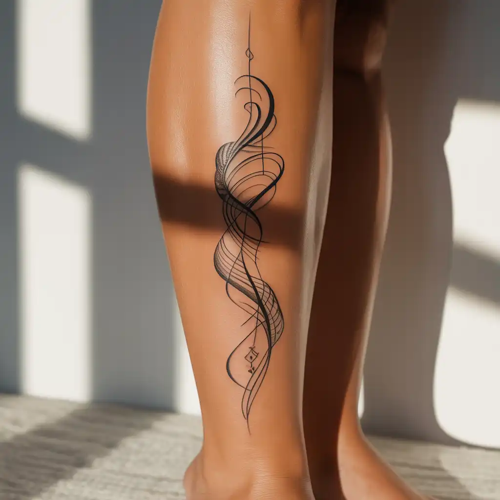 Abstract Line Art Tattoo