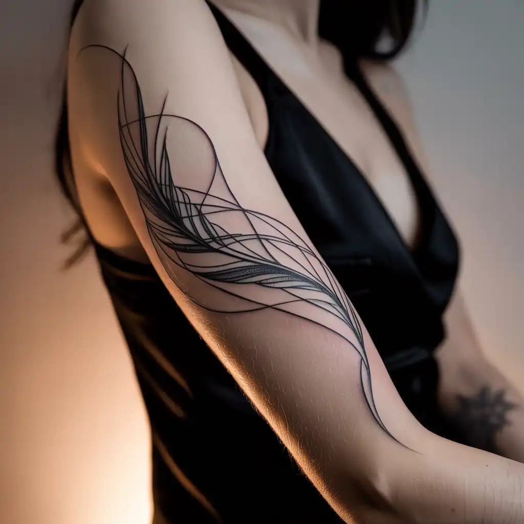 Abstract Line Art Tattoo