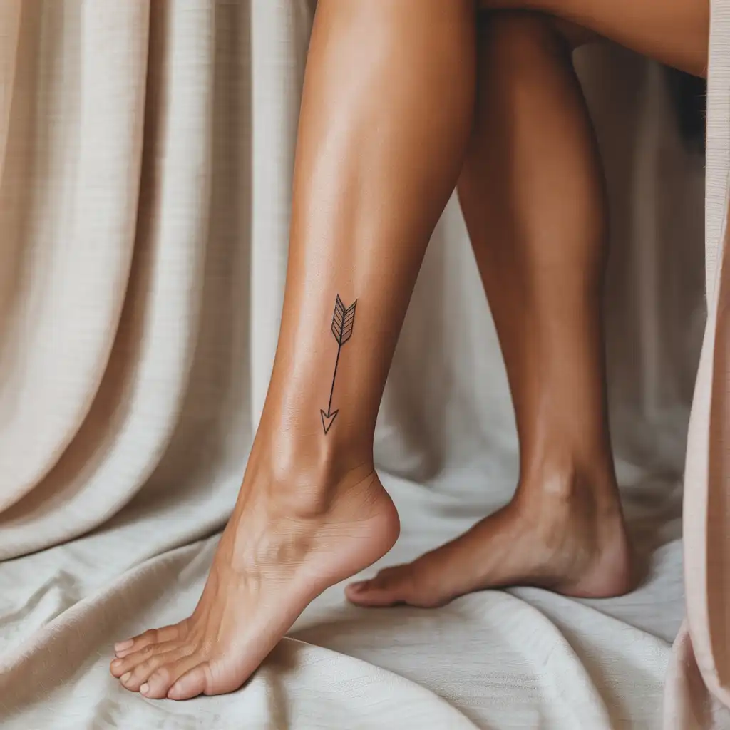 Arrow Leg Tattoo