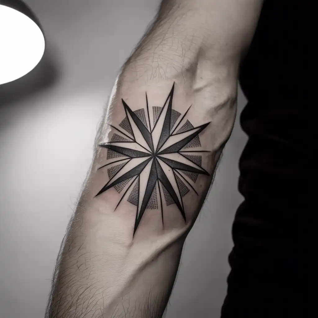 Blackwork Star Tattoo