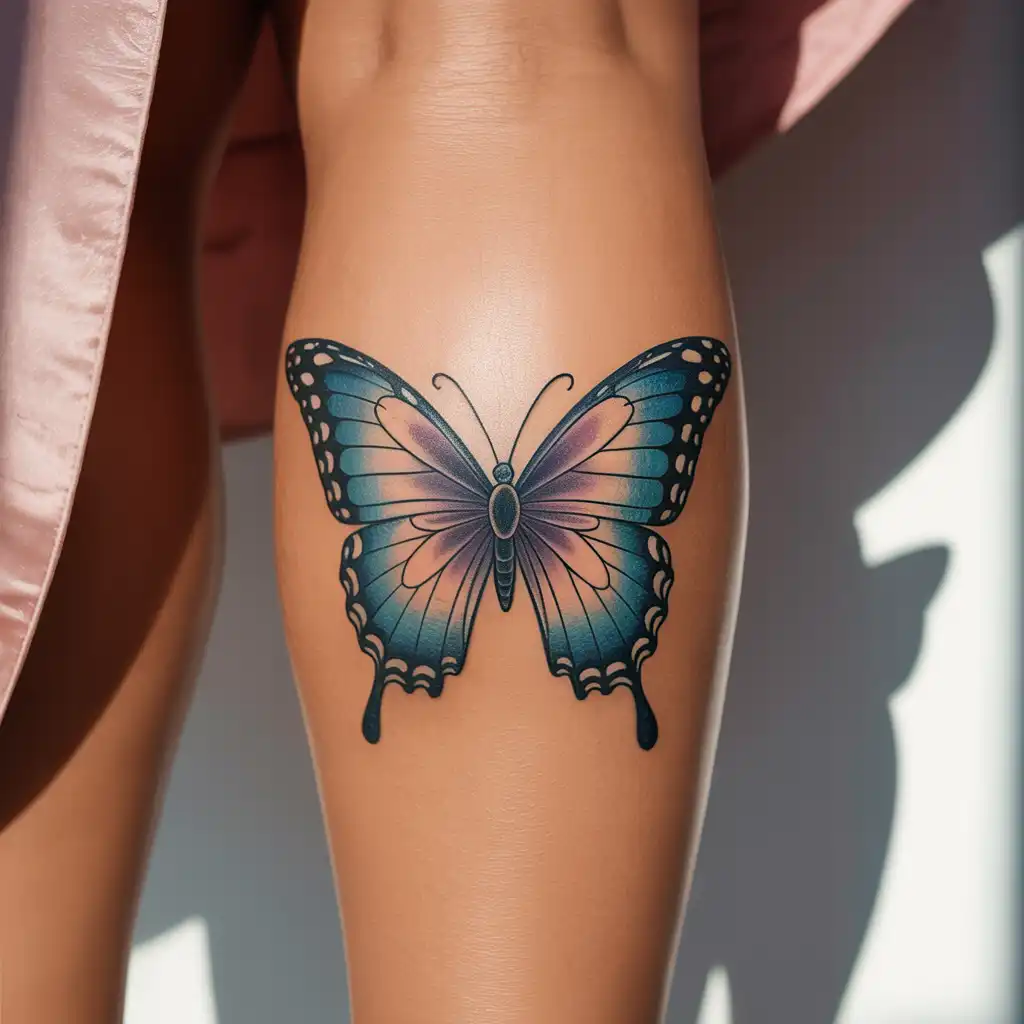 Butterfly Calf Tattoo