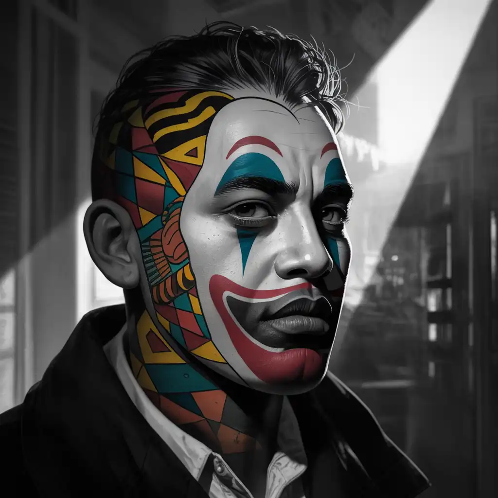 Chicano Clown Face Tattoo