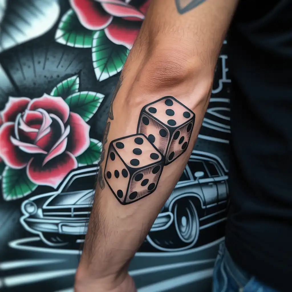 Chicano Dice Tattoo