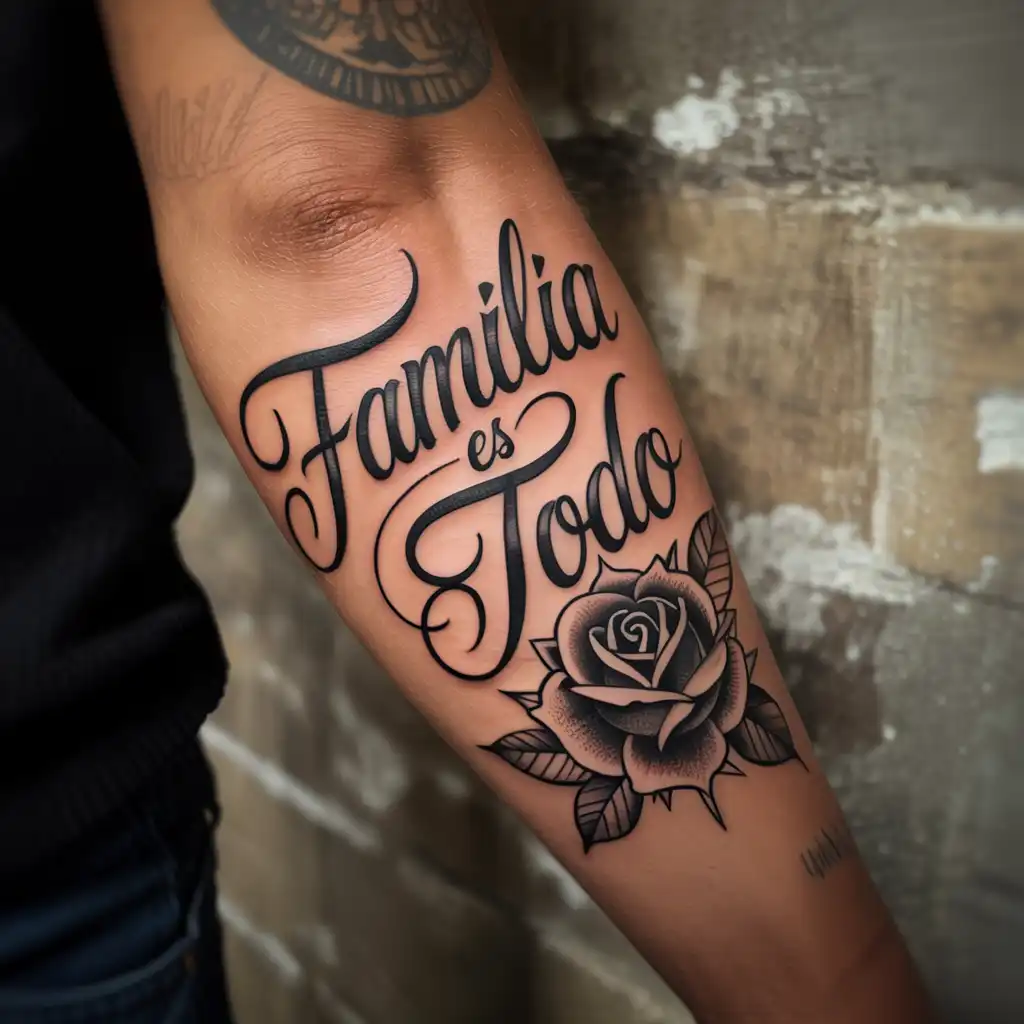 Chicano Portrait with Script