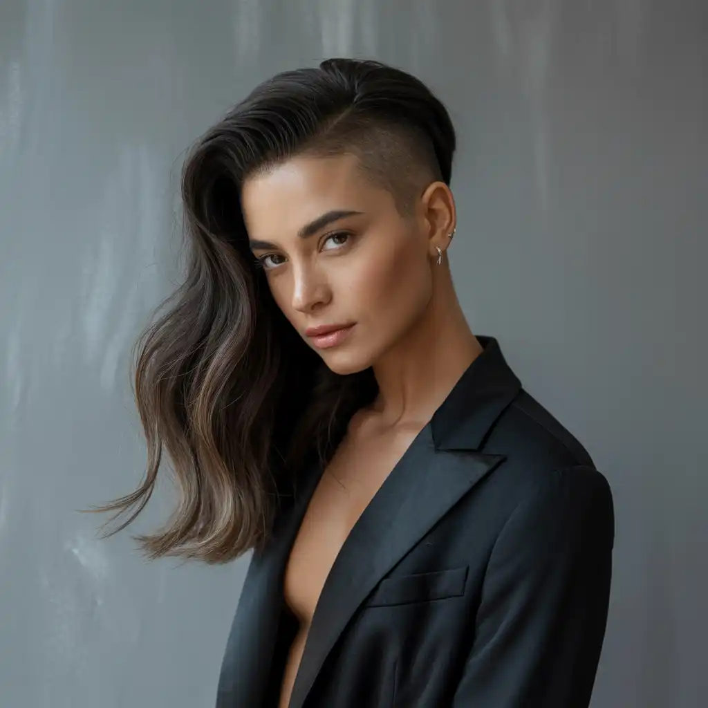 Classic Undercut with Long Hair