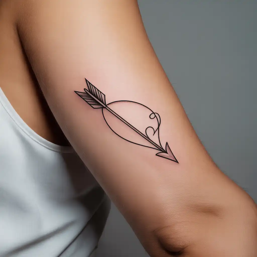 Cupid Arrow Tattoo Flash