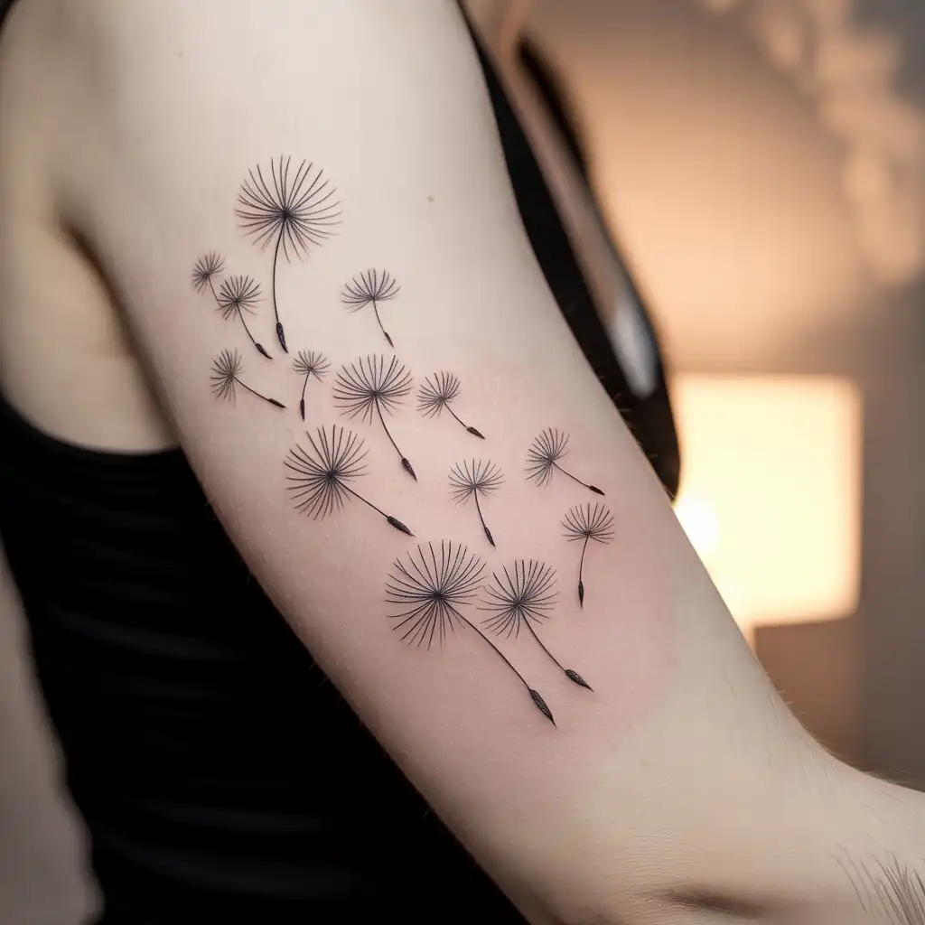 Dandelion Seed Trail Tattoo