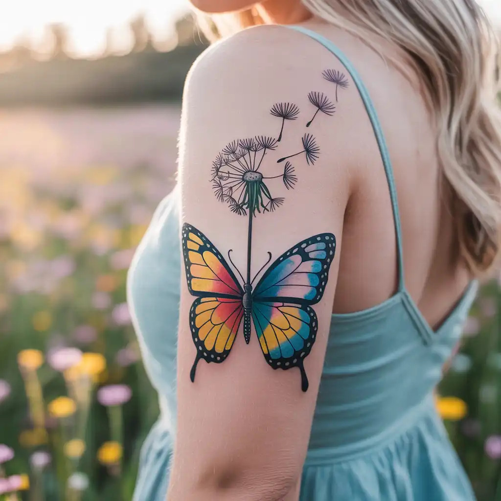 Dandelion with Butterfly