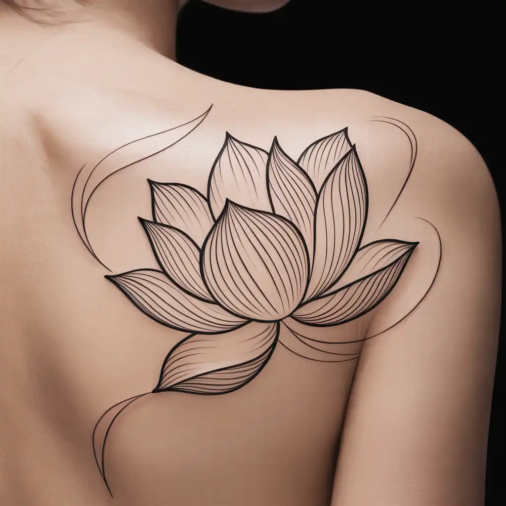 Flower Sketch Tattoo