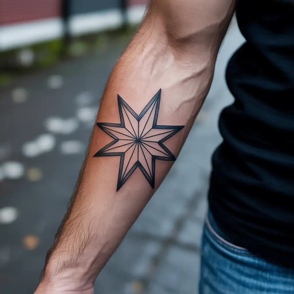 Geometric Star Tattoo