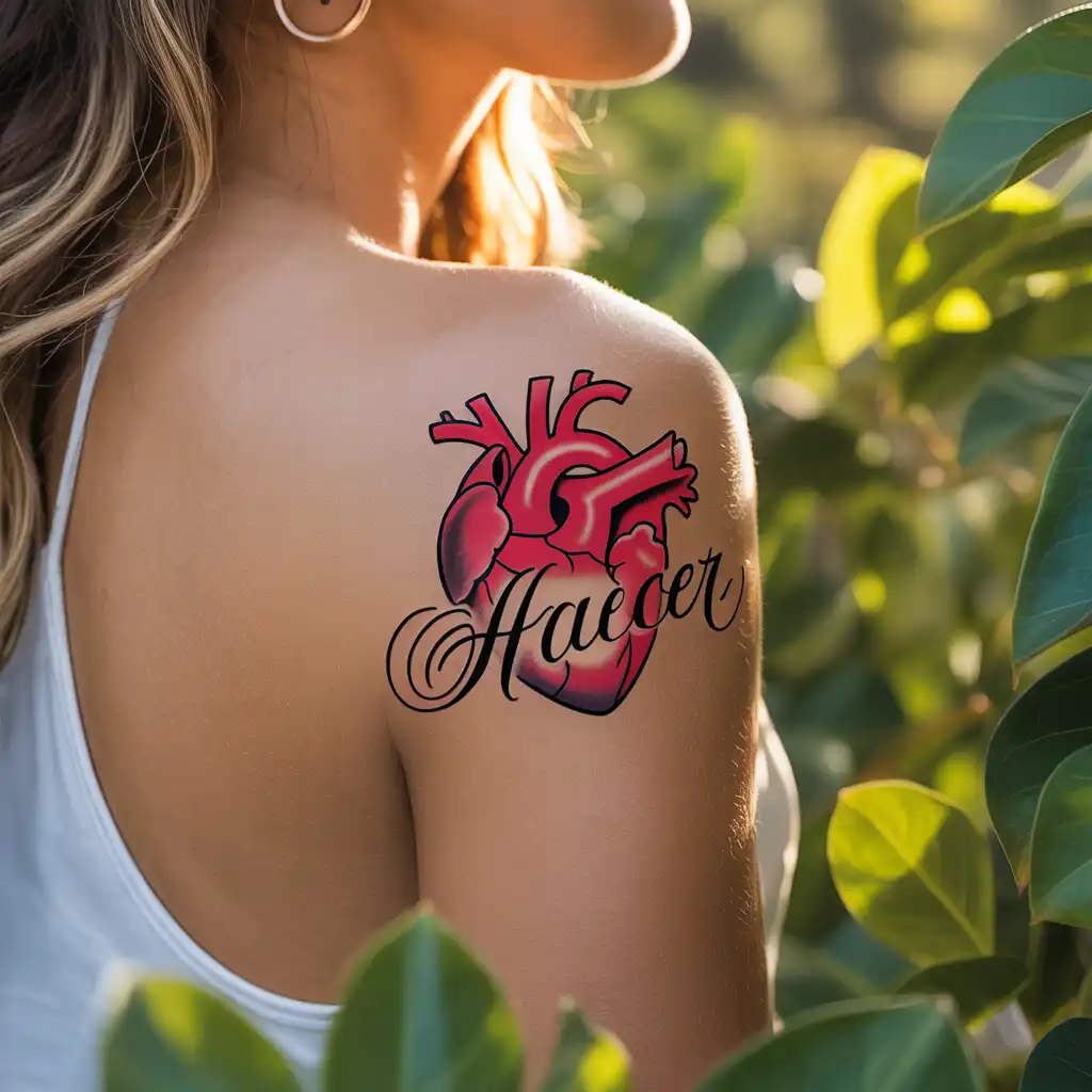 Heart Initial Tattoo