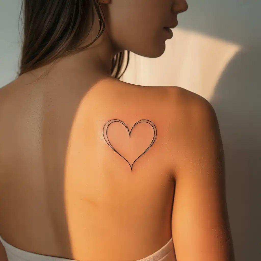 Heart Symbol Back Tattoo