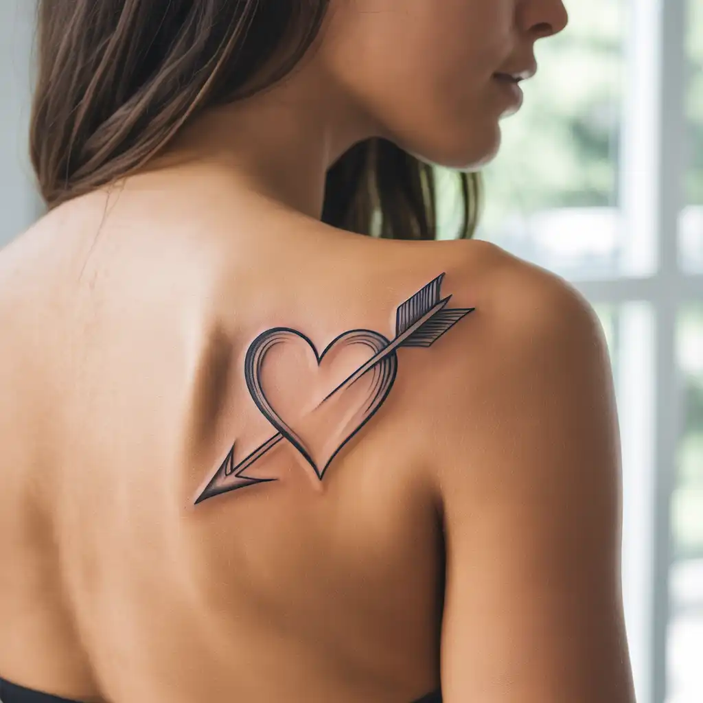Heart and Arrow Tattoo