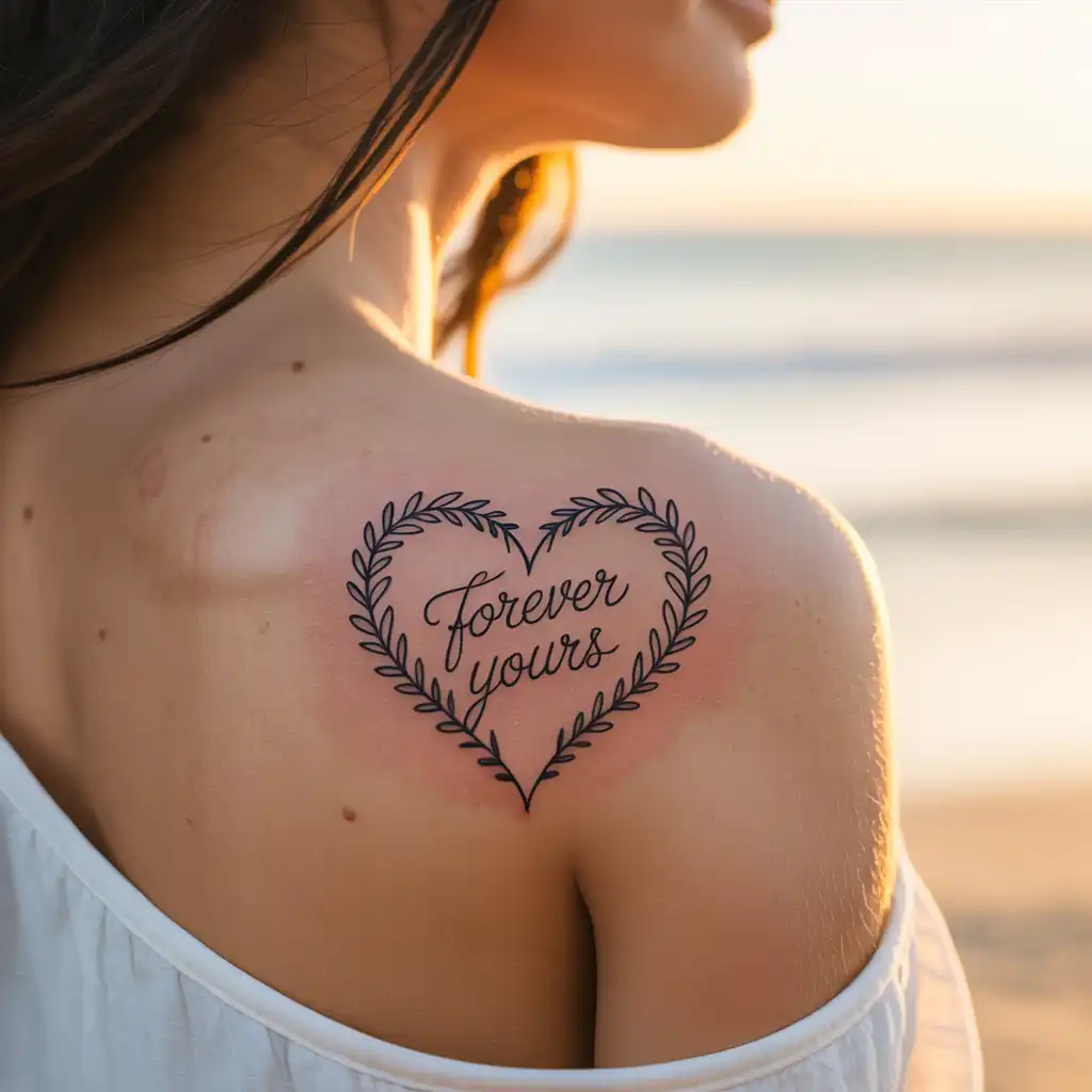 Heart and Quote Tattoo