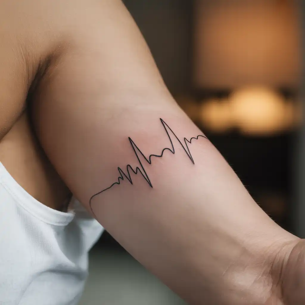 Heartbeat Line Tattoo
