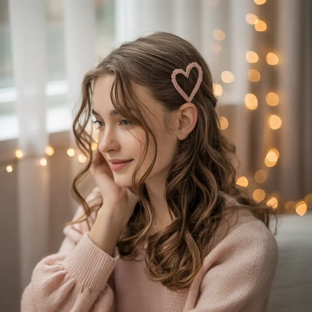 Loose Waves with Hair Clip