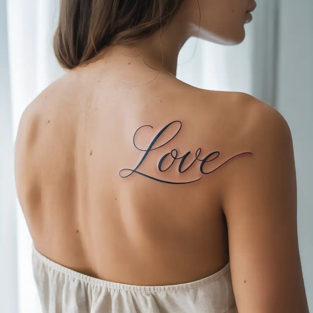 Love Script Word Tattoo