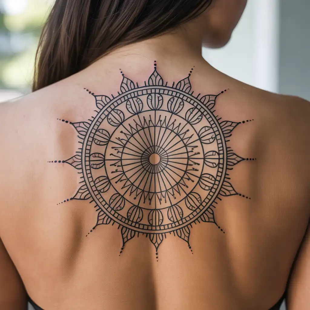 Mandala Back Tattoo