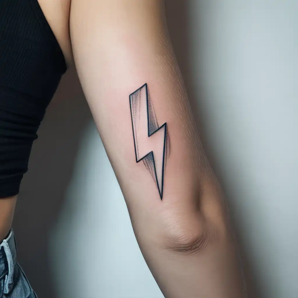 Minimal Lightning Bolt Drawing