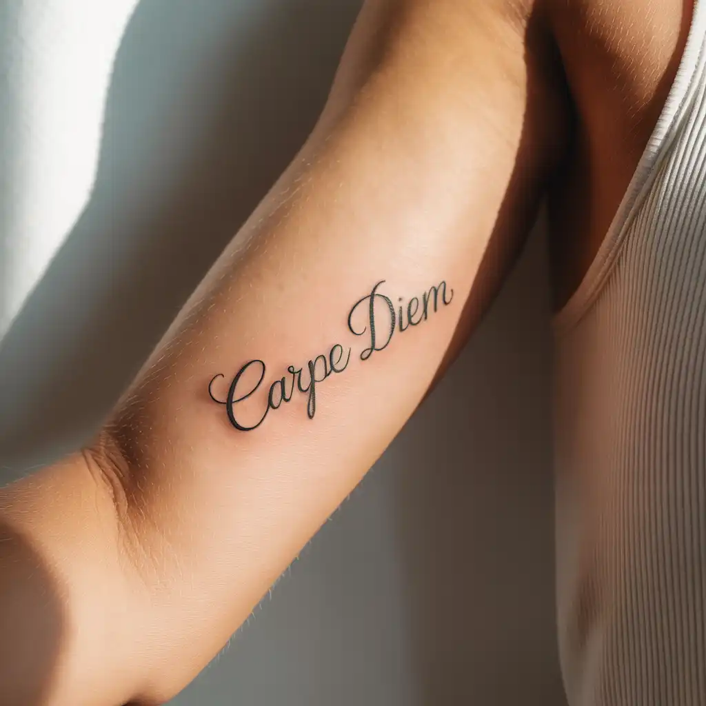 Minimal Script Quote Tattoo