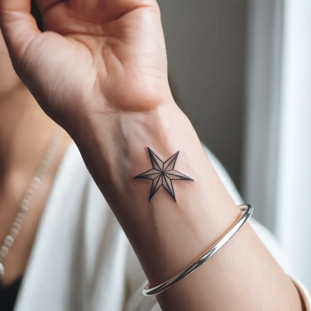 Minimal Star Wrist Tattoo