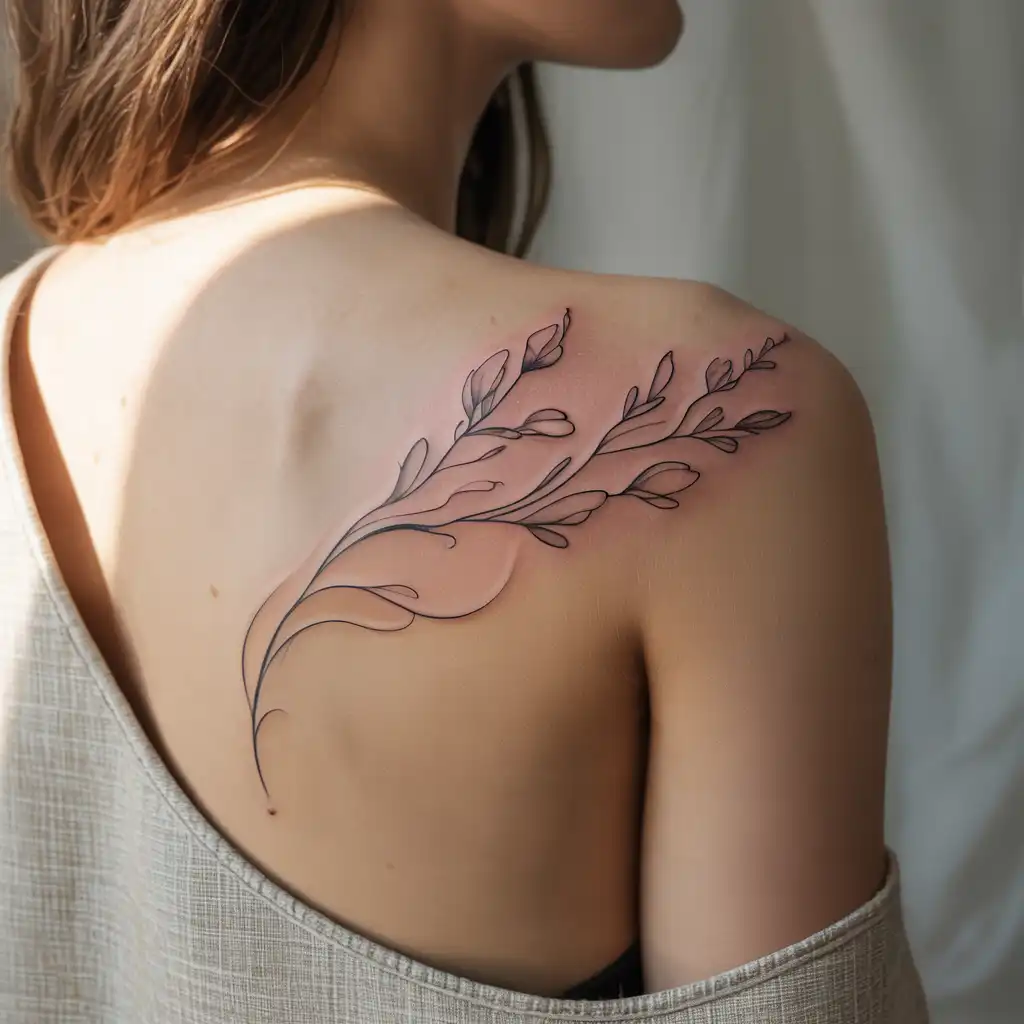 Minimal Symbol Back Tattoo