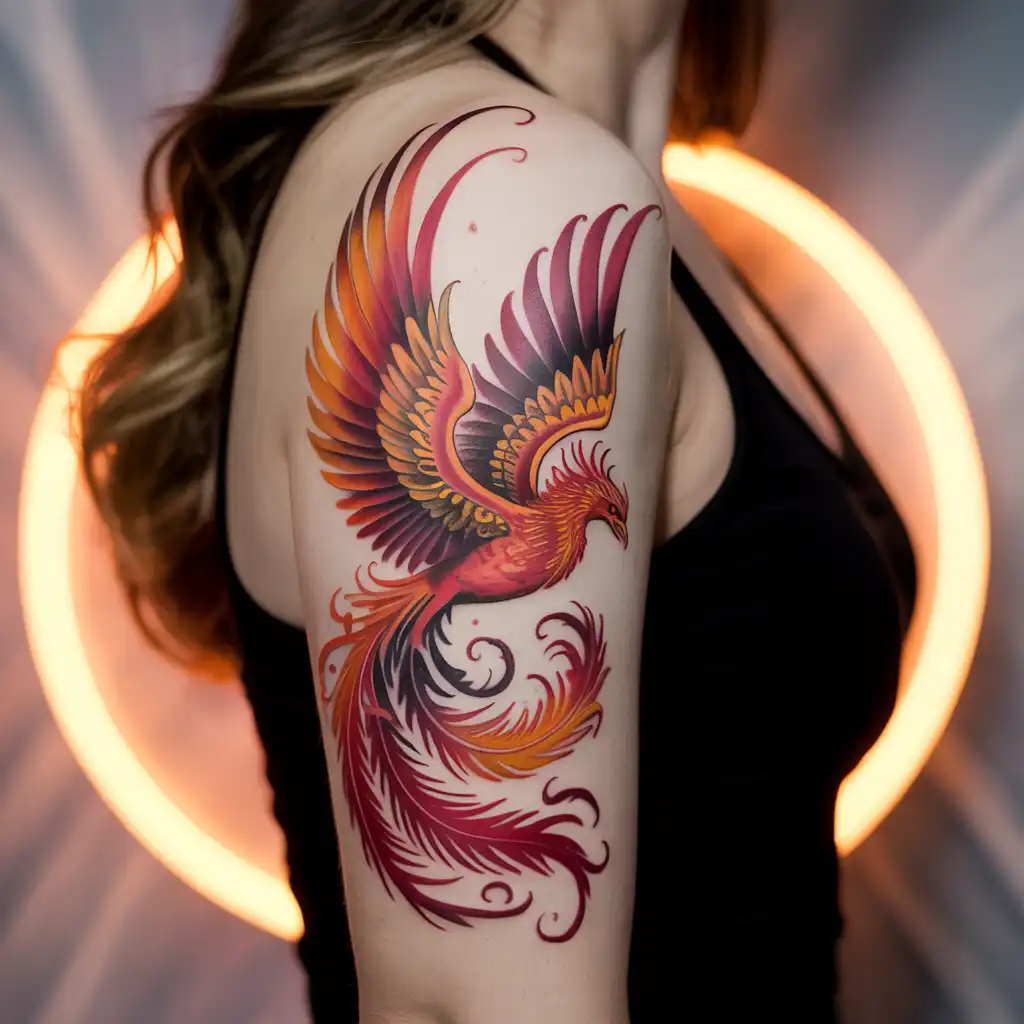 Phoenix Rising Feminine Sleeve
