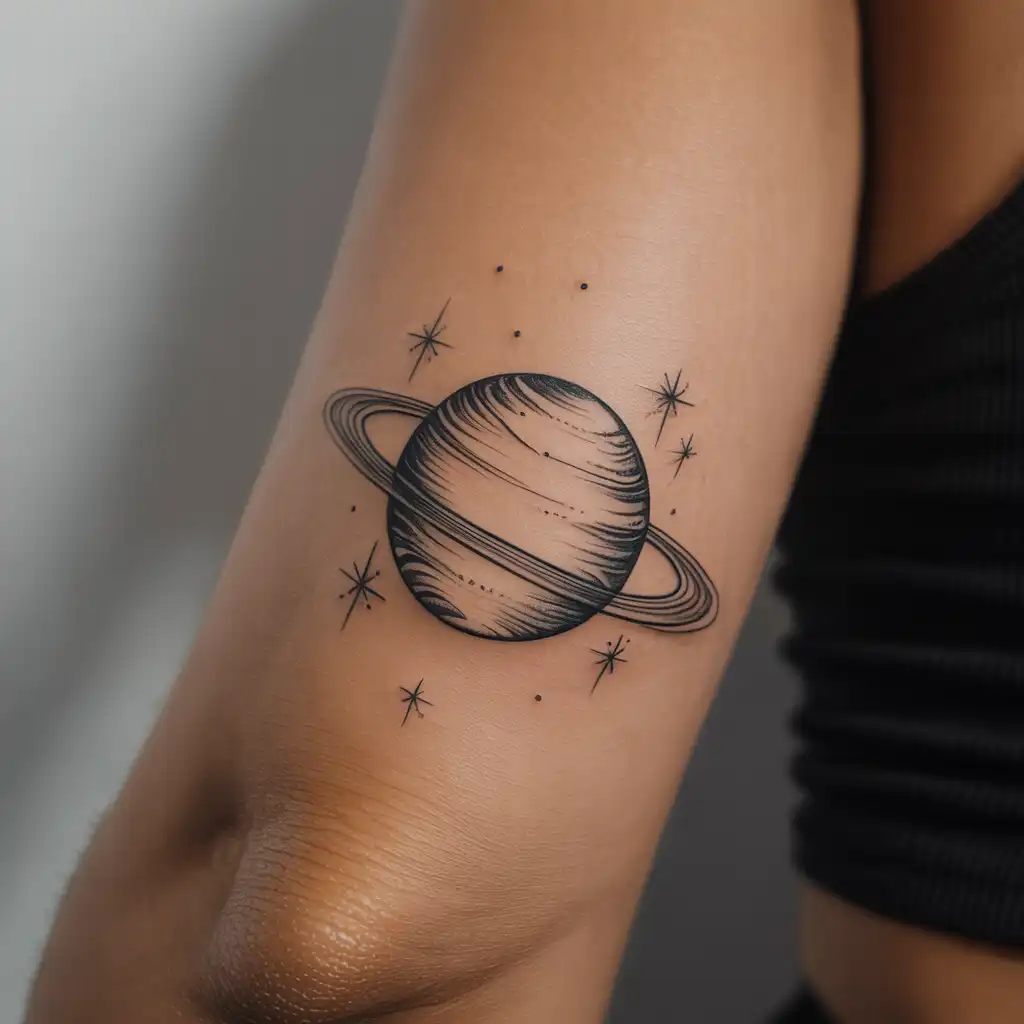Planet Sketch Tattoo