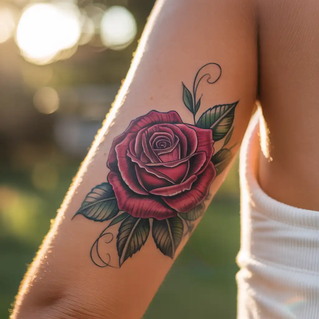 Rose Forearm Tattoo