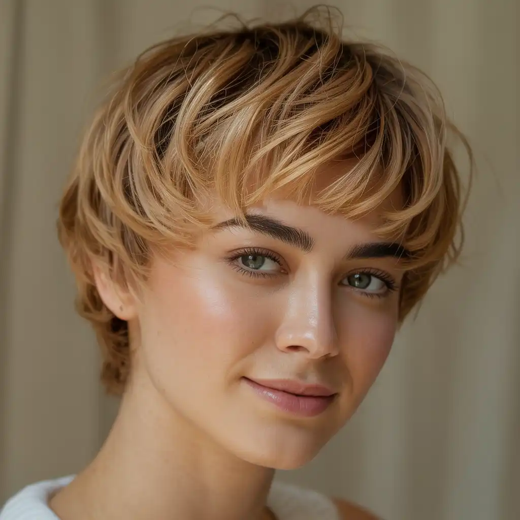 Short Feathered Haircut