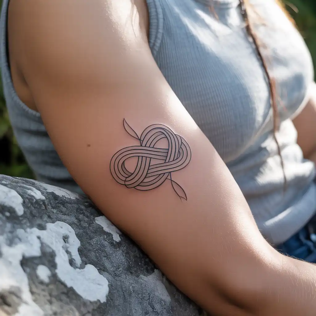 Simple Love Knot Tattoo